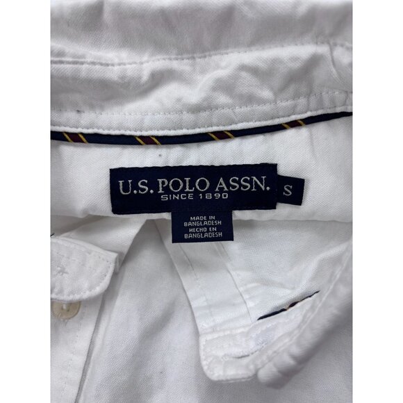 U.S. Polo Assn. Mens White Button-Down Shirt With Embroidered Logo Size S - Picture 3 of 11